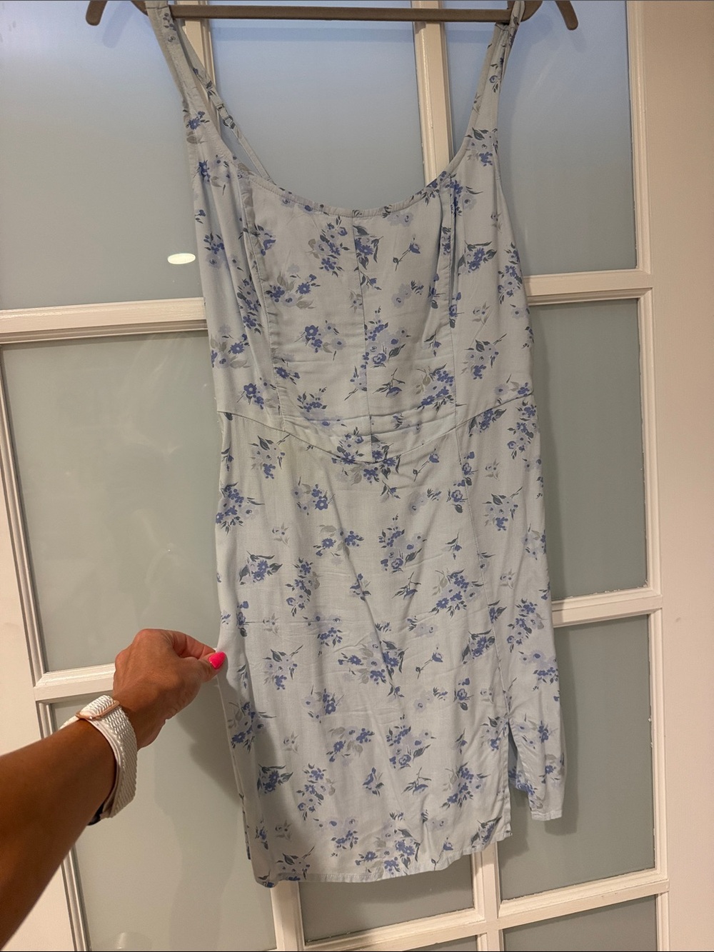Abercrombie & Fitch Light Blue Floral Slip Dress